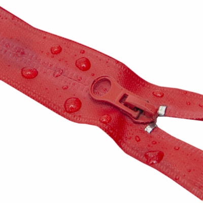 Молния водонепроницаемая PVC Т-7, 60 см, разъемная, цвет (820) красный - купить в Тобольске. Цена: 49.39 руб.