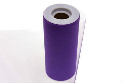 Фатин в шпульках 16-85, 10 гр/м2, шир. 15 см (в нам. 25+/-1 м), цвет фиолетовый - купить в Тобольске. Цена: 100.69 руб.