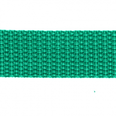 Стропа текстильная, шир. 25 мм (в нам. 50+/-1 ярд), цвет яр.зелёный - купить в Тобольске. Цена: 397.52 руб.