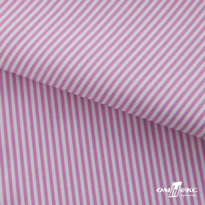 Ткань сорочечная Полоска Кенди, 115 г/м2, 58% пэ,42% хл, шир.150 см, цв.1-розовый, (арт.110) - купить в Тобольске. Цена 306.69 руб.