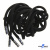 Шнурки #107-05, круглые 130 см, декор.наконечник, цв.чёрный - купить в Тобольске. Цена: 22.56 руб.