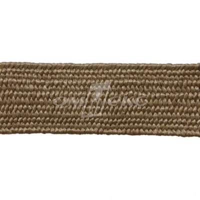 Тесьма отделочная полипропиленовая плетеная эластичная #2, шир. 40мм, цв.- соломенный - купить в Тобольске. Цена: 50.99 руб.