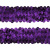 Тесьма с пайетками 12, шир. 30 мм/уп. 25+/-1 м, цвет фиолет - купить в Тобольске. Цена: 1 098.48 руб.
