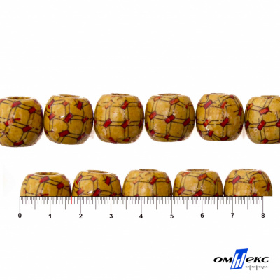 0189-Бусины деревянные "ОмТекс", 17 мм, упак.50+/-3шт - купить в Тобольске. Цена: 83.66 руб.