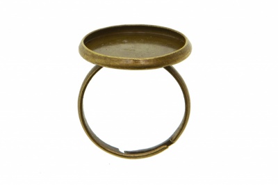 Заготовка для рукоделия металлическая фигурная для кольца 15мм - купить в Тобольске. Цена: 7.44 руб.