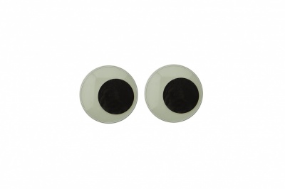 Глазки для игрушек, круглые, с бегающими зрачками, 8 мм/упак.100+/-2 шт, цв. -черно-белые - купить в Тобольске. Цена: 28.86 руб.