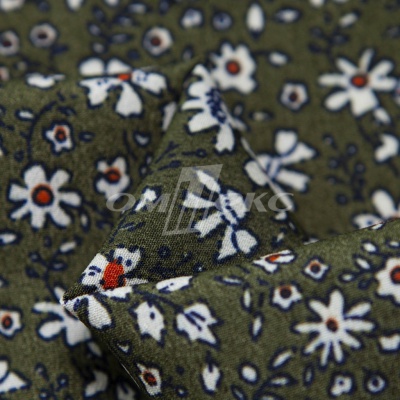 Плательная ткань "Фламенко" 11.2, 80 гр/м2, шир.150 см, принт растительный - купить в Тобольске. Цена 259.21 руб.