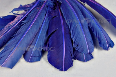 Декоративный Пучок из перьев, перо 23см/синий - купить в Тобольске. Цена: 12.34 руб.