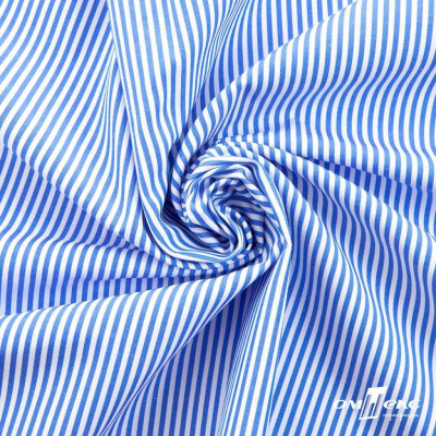 Ткань сорочечная Полоска Кенди, 115 г/м2, 58% пэ,42% хл, шир.150 см, цв.3-синий, (арт.110) - купить в Тобольске. Цена 306.69 руб.