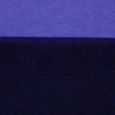 Бархат стрейч №14, 240 гр/м2, шир.160 см, (2,6 м/кг), цвет т.синий - купить в Тобольске. Цена 748.44 руб.